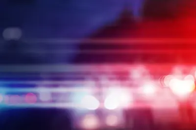 emergency vehicle flashing red lights