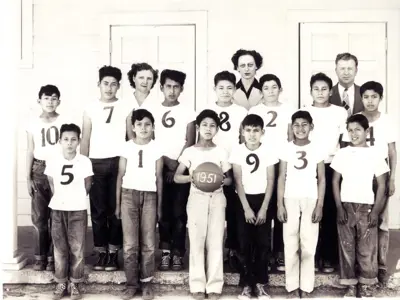 Ibarra School fifth grade basketball team.